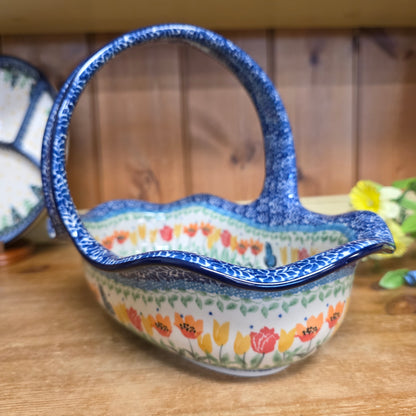 Basket w/Handle   8.25"H x 11" L  876-U5224  U3 pf0526