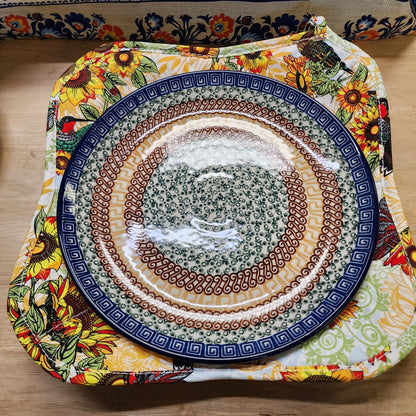 Cozy for Plate Sunflower / dragonfly print