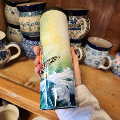Tumbler / 17 oz  Butterfly **NOT POLISH POTTERY