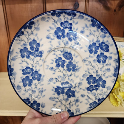 Berry Bowl w/ Saucer ~ 8"W 470-3428X Timeless Blue PF0526