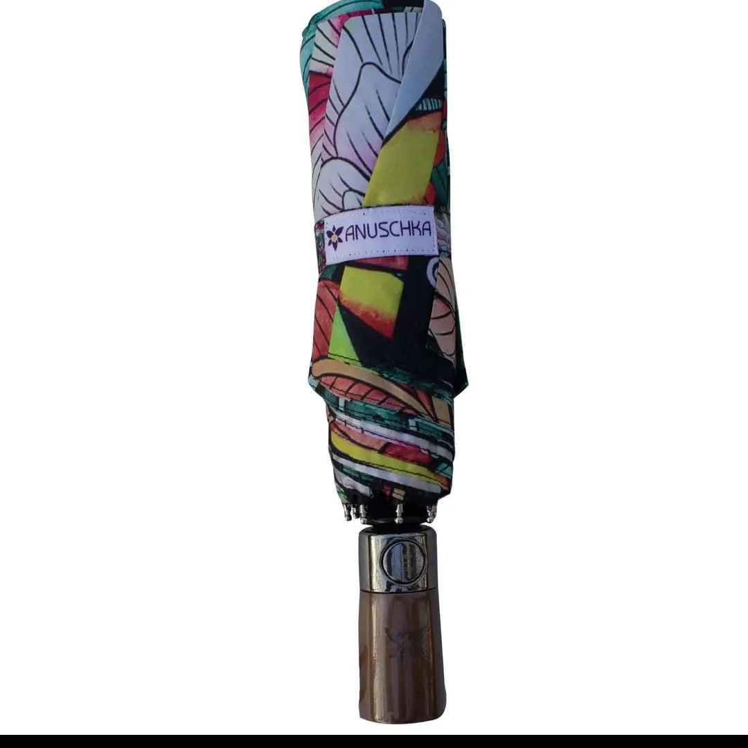 Anuschka ~ Umbrella ~ Black / bird of paradise