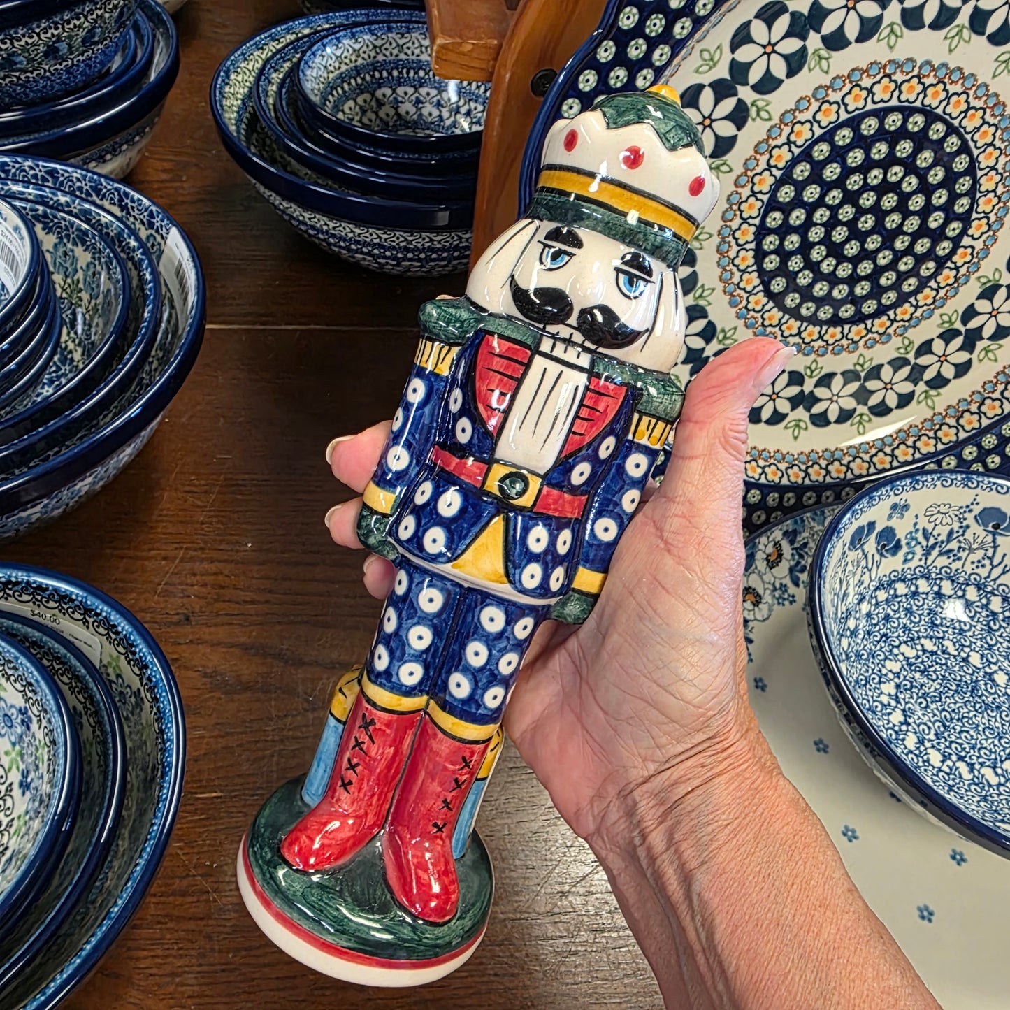 Nutcracker figurine 9" ~  Blue coat