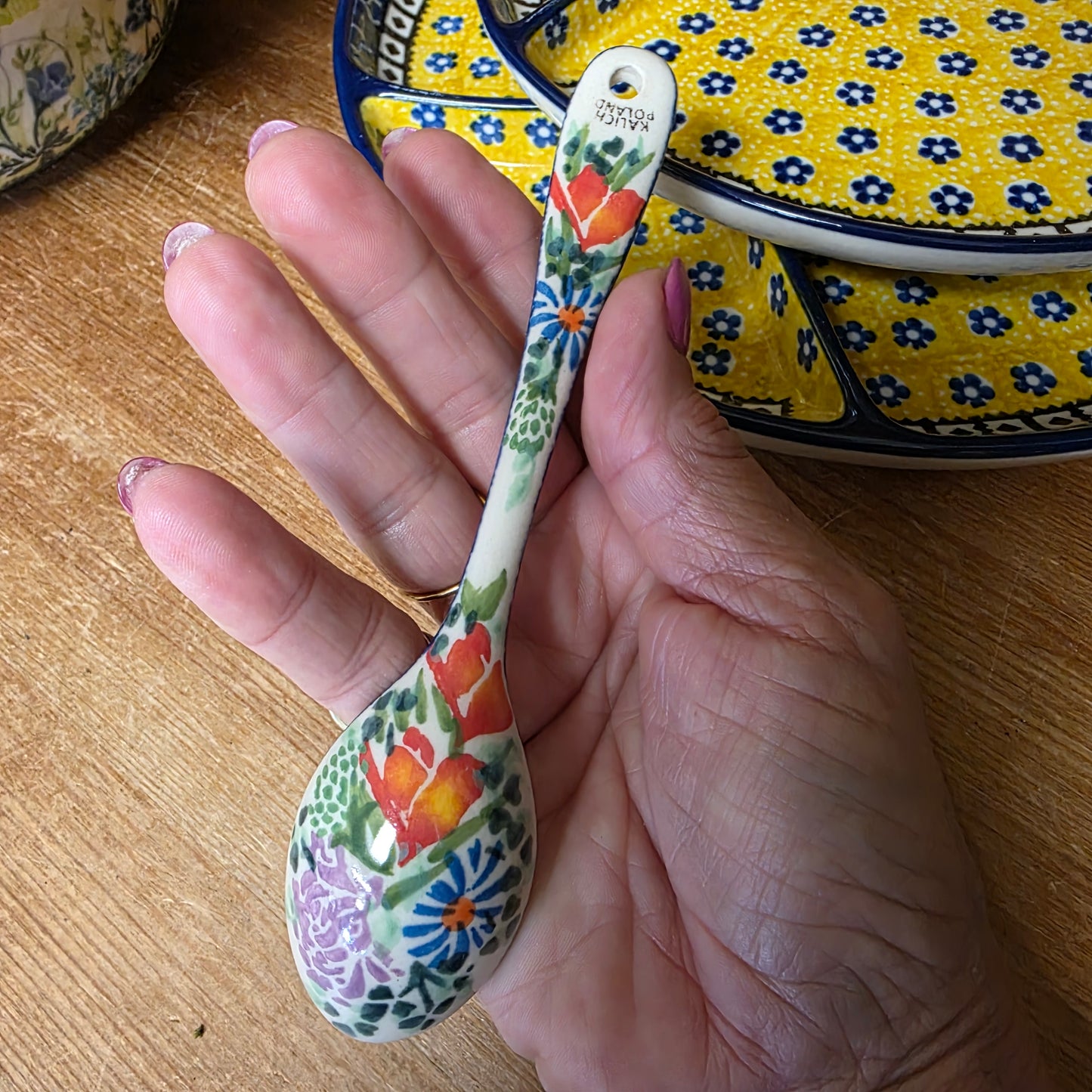 Spoon 6" red/green