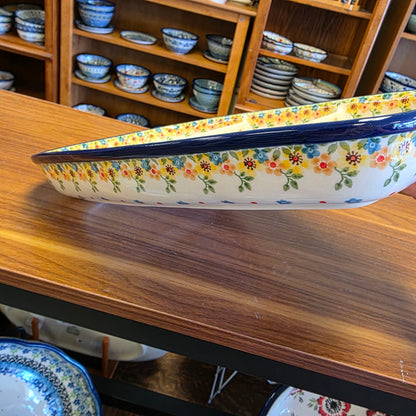 Divided Dish Rectangular    Large 394-2225X  Buttercup pf0526