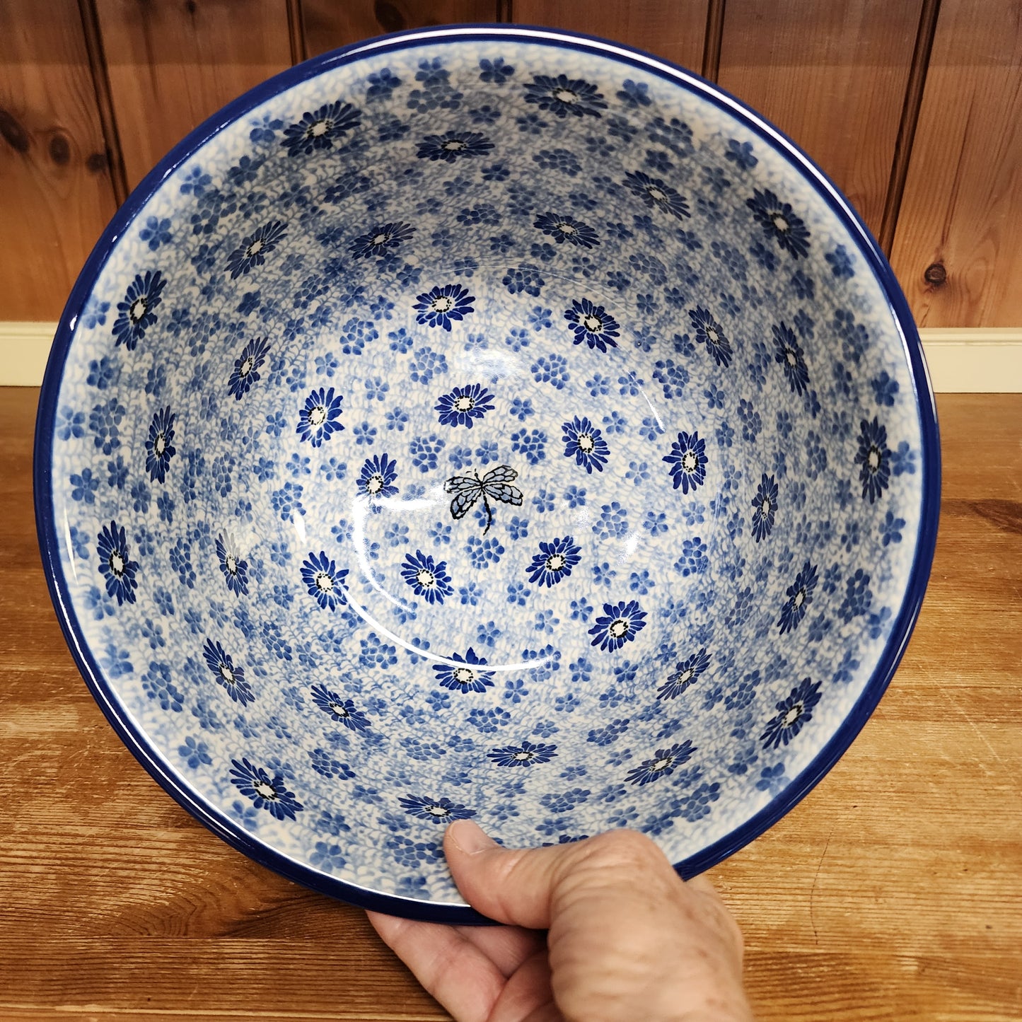Bowl   Deep Mixing   4 Qt.   2999X ~Blue Dragonfly