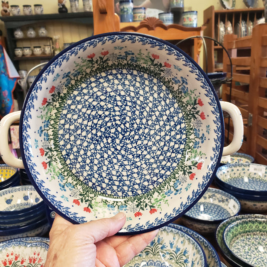 Baker ~ Round w/ Handles ~ 8" 419-2903X pf0425