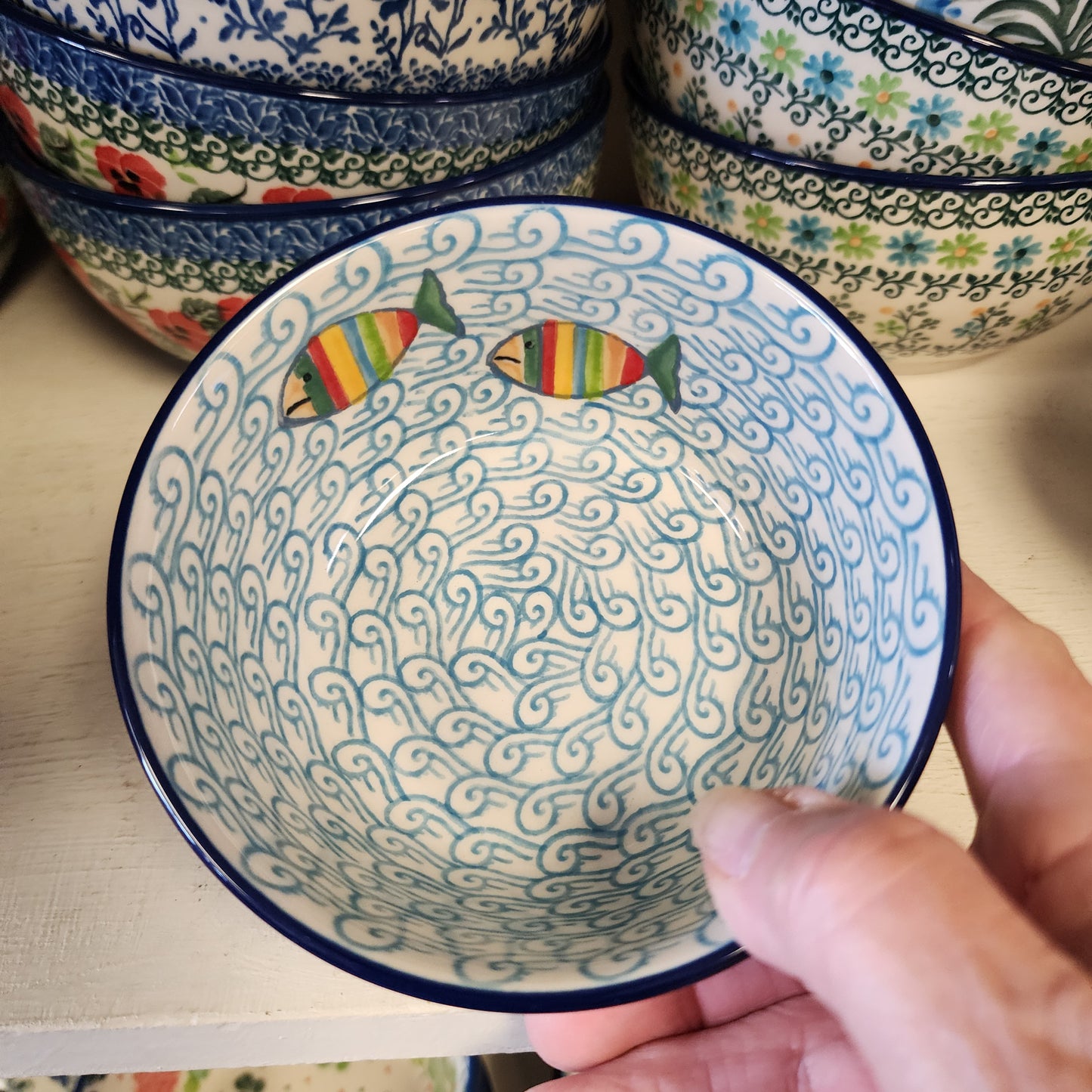 Bowl   Ice Cream   4.5" 017-2540X  Rainbow Fish pf0526