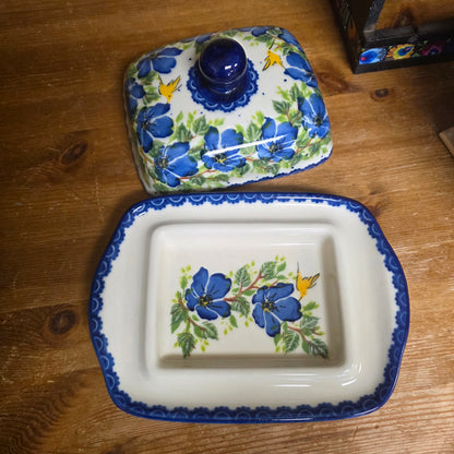 Butter Dish Deep / #1  ART2  1166 yellow bird