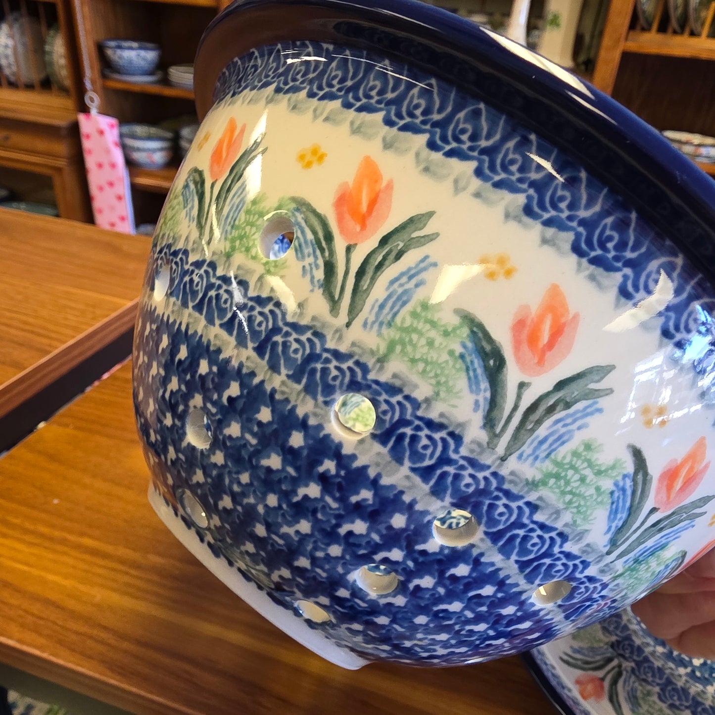 Berry Bowl w/ Saucer   8"W  470-3371X  Signs of Spring pf0526