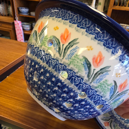 Berry Bowl w/ Saucer   8"W  470-3371X  Signs of Spring pf0526