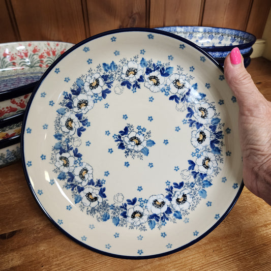 Plate ~ Rimmed ~ 9" 302-2222X Snow Poppy pf0425