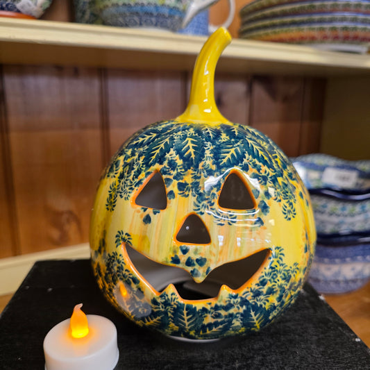 Jack o Lantern ~ Autumn 7" Luminary yellow/green