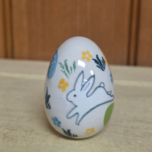 Egg   Ceramic  044-3348  snow bunny