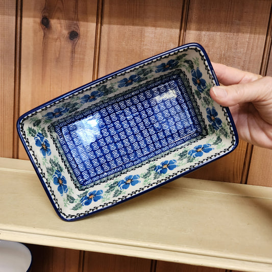 Baker ~ Loaf Pan ~ 7.75"w X 8"L 1915X ~ Morning Glory