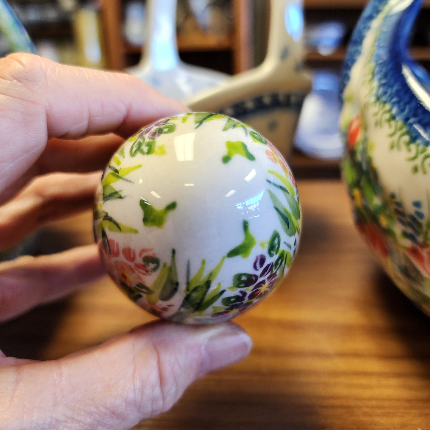 Egg 3" ~ Hollyhock pink purple