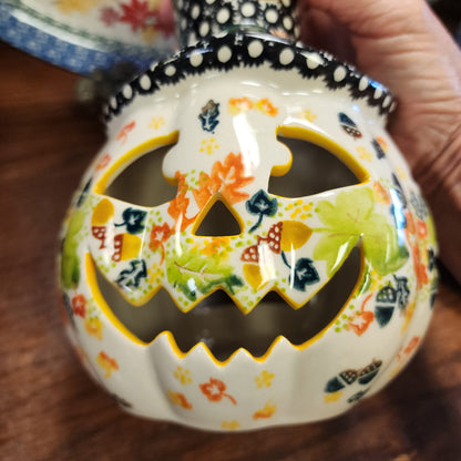 Pumpkin / Jack o lantern  with Hat luminary  7.5"H