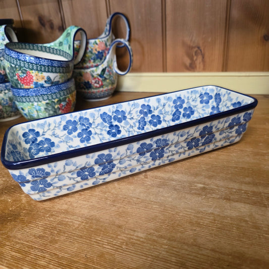 Baker Long Loaf 12" x 4.5" x 3.5"deep  784-3428X  Timeless Blue pf0526