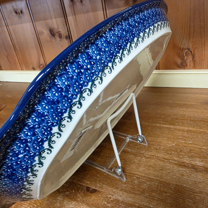 Platter   Oval   11.5" x 15.5"   1418X ~ Burgandy Berry Blue