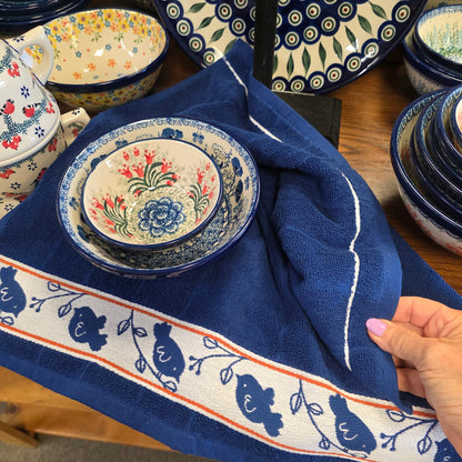 Towel ~ Terry Blue Bird ~ 20" square