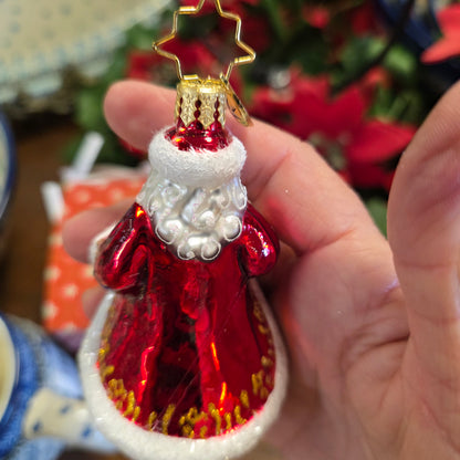 Ornament Radko ~ Cardinal Kris Kringle Gem 3"
