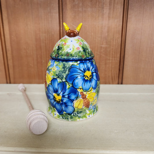 Honey Jar ~ Yellow/Blue