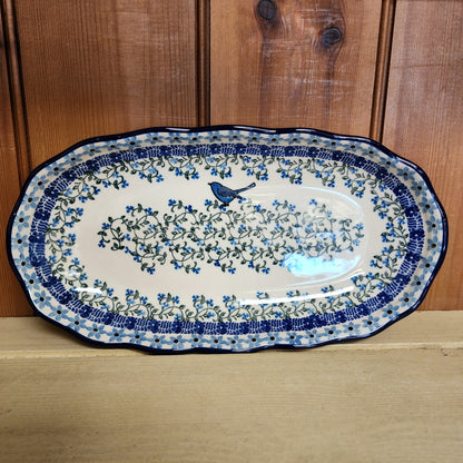 Tray   Scalloped Oval   6.25" x 12.5" A42-1932X  Song Bird pf0526