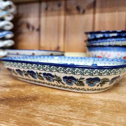 Baker   7.5" x 8.75" small serving dish    2273X ~ Winter Viola