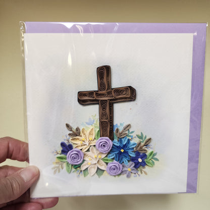 Card ~ Cross / brown