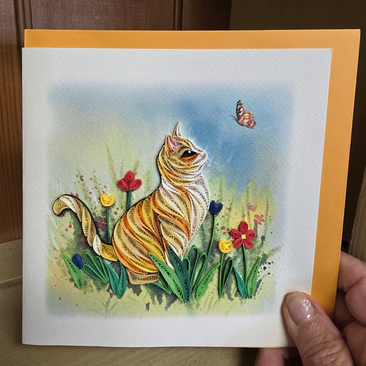 Card ~ Cat Yellow Calico