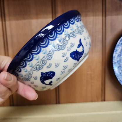 Bowl ~ Soup / Salad / Cereal ~ 6"W 2372X ~ Deep Blue Sea ~ Koi Fish