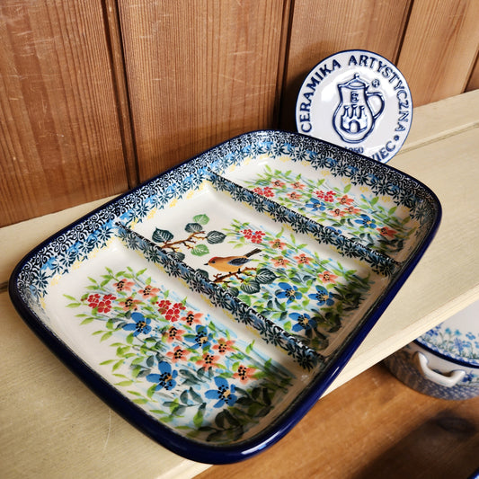 Divided Dish  6.5" x 9.25" 393-U5098  U4 pf0526