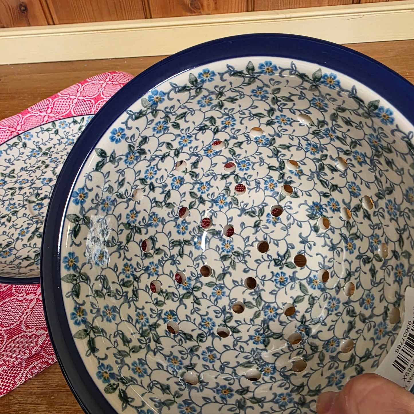 Berry Bowl w/ Saucer   8"W  470-2089X  Forget Me Knots pf0526
