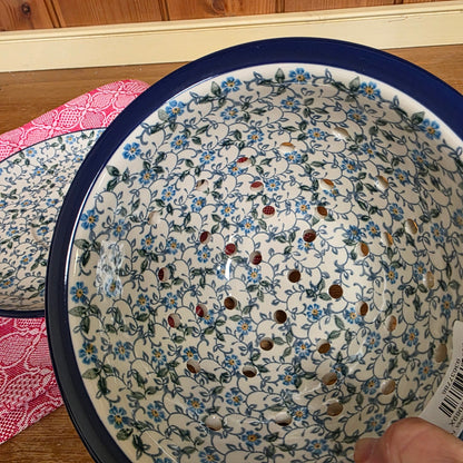 Berry Bowl w/ Saucer   8"W  470-2089X  Forget Me Knots pf0526