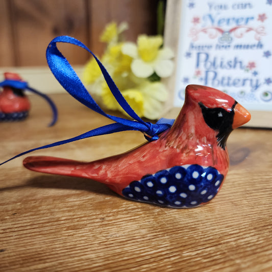 Cardinal #3 / wings dots 3.5"  Ornament