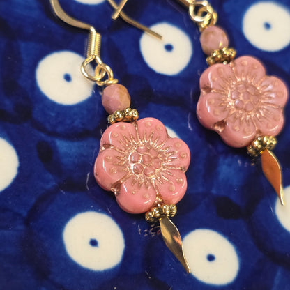 Jewelry ~ Flower Earrings Pinks