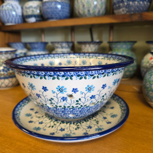 Berry Bowl w/ Saucer   8"W  470-2785X  Georgia Blue pf0526