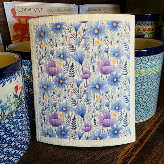 Dishcloth Lavender florals(Swedish Dishcloth)