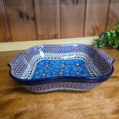 Bowl   Square w/ Handles  425-U408C  U4 pf0526 Blue Jacek Chyla