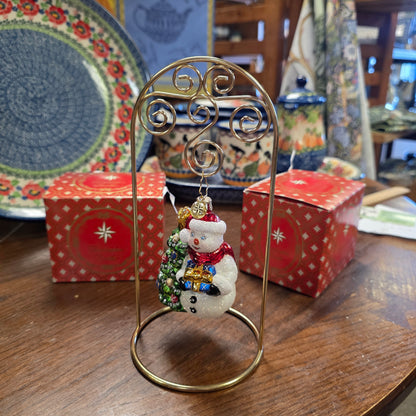 Ornament Radko ~ Snowy & Bright! Gem Snowman 4"