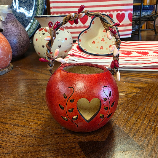 Gourd ~ Red Basket Heart cutout