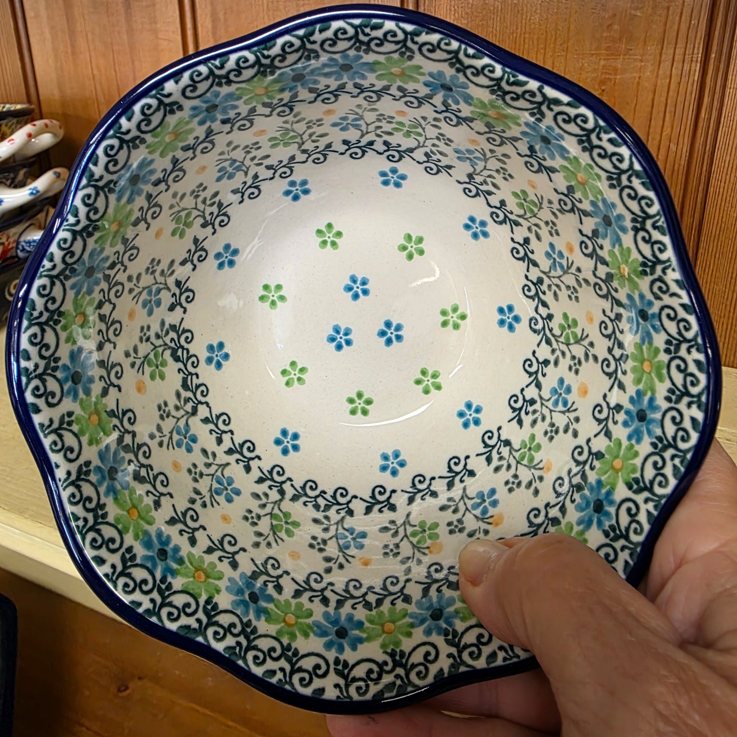 Bowl   Wavy Edge   5.75" A54-2362X  Beach Sparkle pf0526