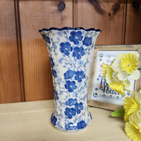 Vase ~ Fluted ~ 6.75" 050-3428X Timeless Blue PF0526