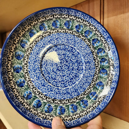 Berry Bowl w/ Saucer   8"W    1513X ~ Peacock Feather