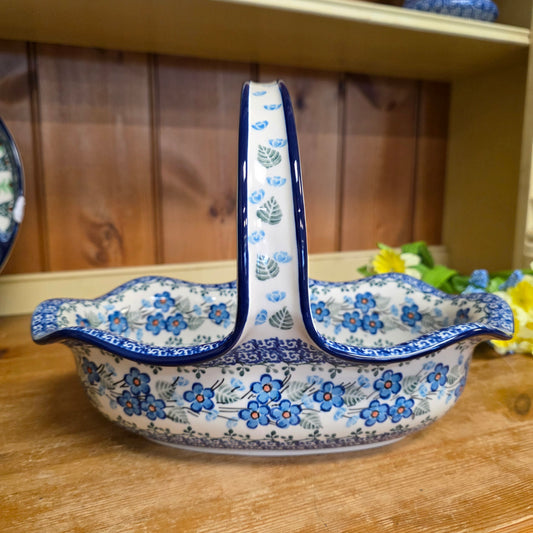 Basket w/Handle   8.25"H x 11" L  876-2272X  Parisian Posies pf0526