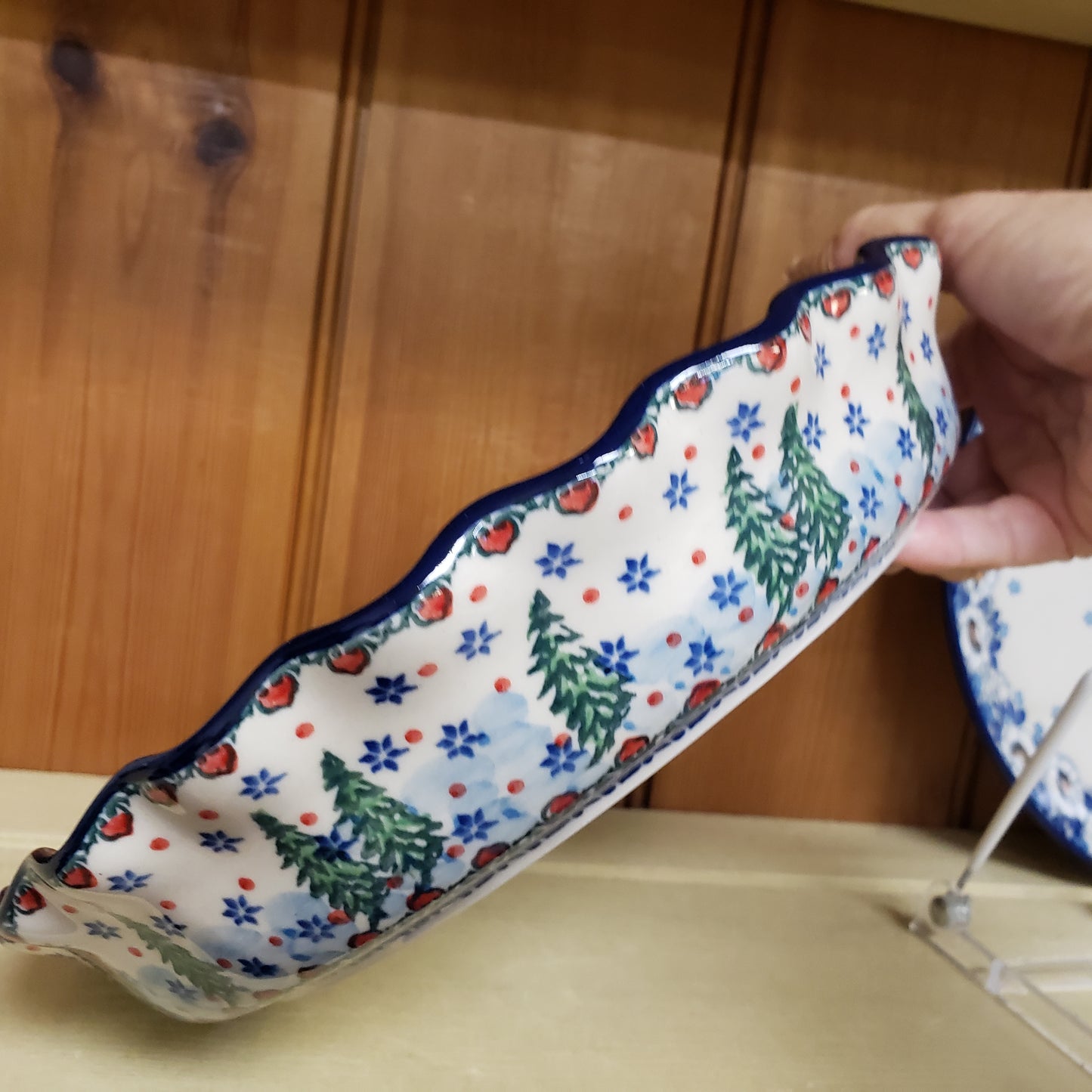 Pie Plate ~ Fluted ~ 10" 636-U4661  Snowman T Liana