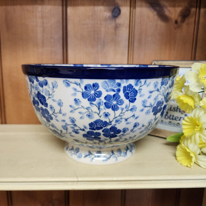 Pedestal Bowl - Large A14-3428X Timeless Blue PF0526