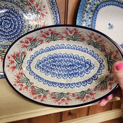 Baker Oval ~ 9.5" 299-1437X Crimson Bells  4 cups