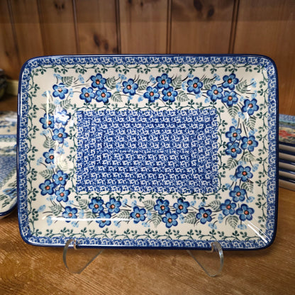 Platter Rectangular 9.5" x7"  111-2272X  Parisian Posies pf0526