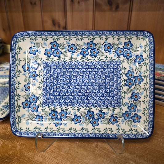 Platter Rectangular 9.5" x7"  111-2272X  Parisian Posies pf0526
