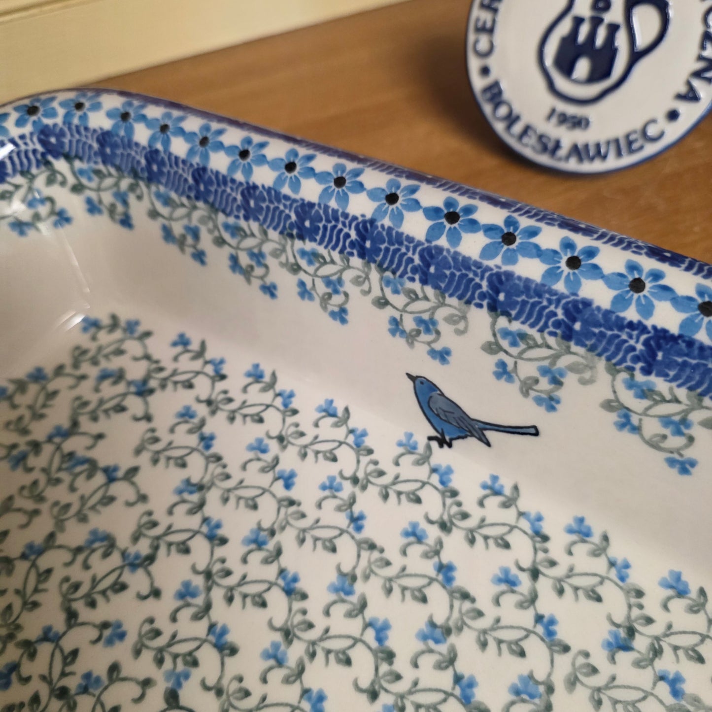 Baker Large  Rectangular w/Rim   Lasagna  11.25" x 13.75" 854-1932X  Song Bird pf0526 Large Lasagna